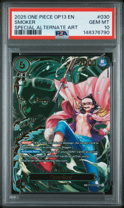2025 One Piece Smoker #030 Special Alternate Art PSA 10