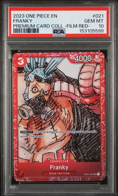 2023 One Piece Franky #021 Premium Card Coll -Film Red- PSA 10