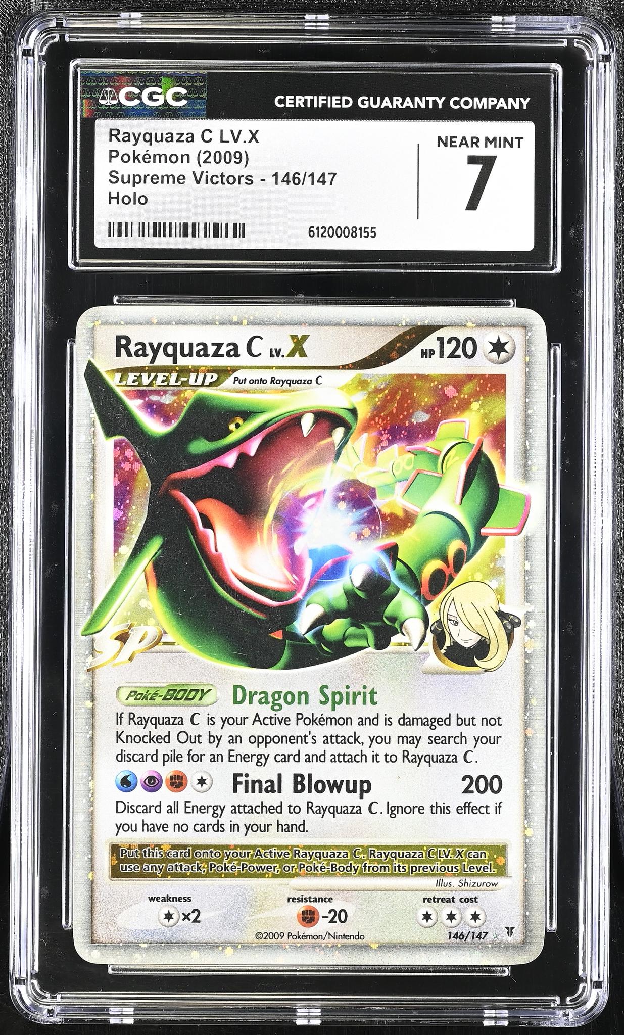 2009 Supreme Victors #146/147 Rayquaza C LV.X Holo CGC 7