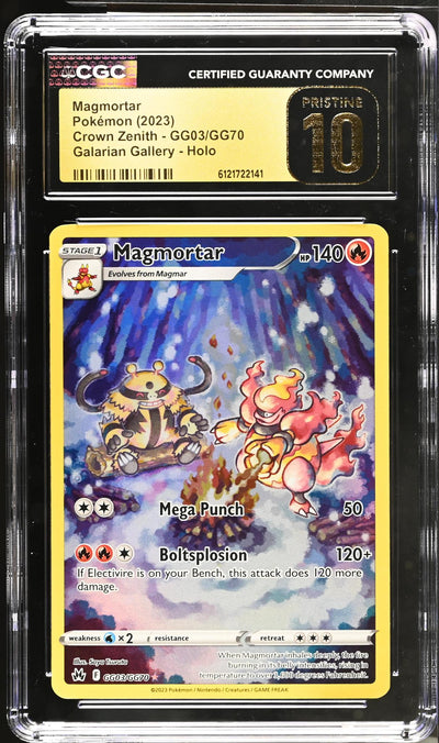 Pokémon Crown Zenith Magmortar #GG03/GG70 Galarian Gallery Holo CGC Pristine 10