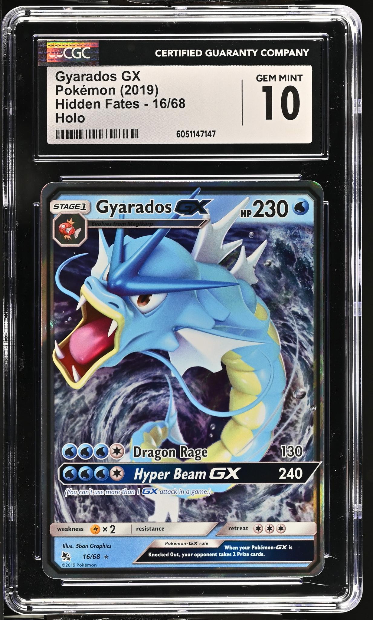 2019 Hidden Fates #16/68 Gyarados GX Holo CGC 10
