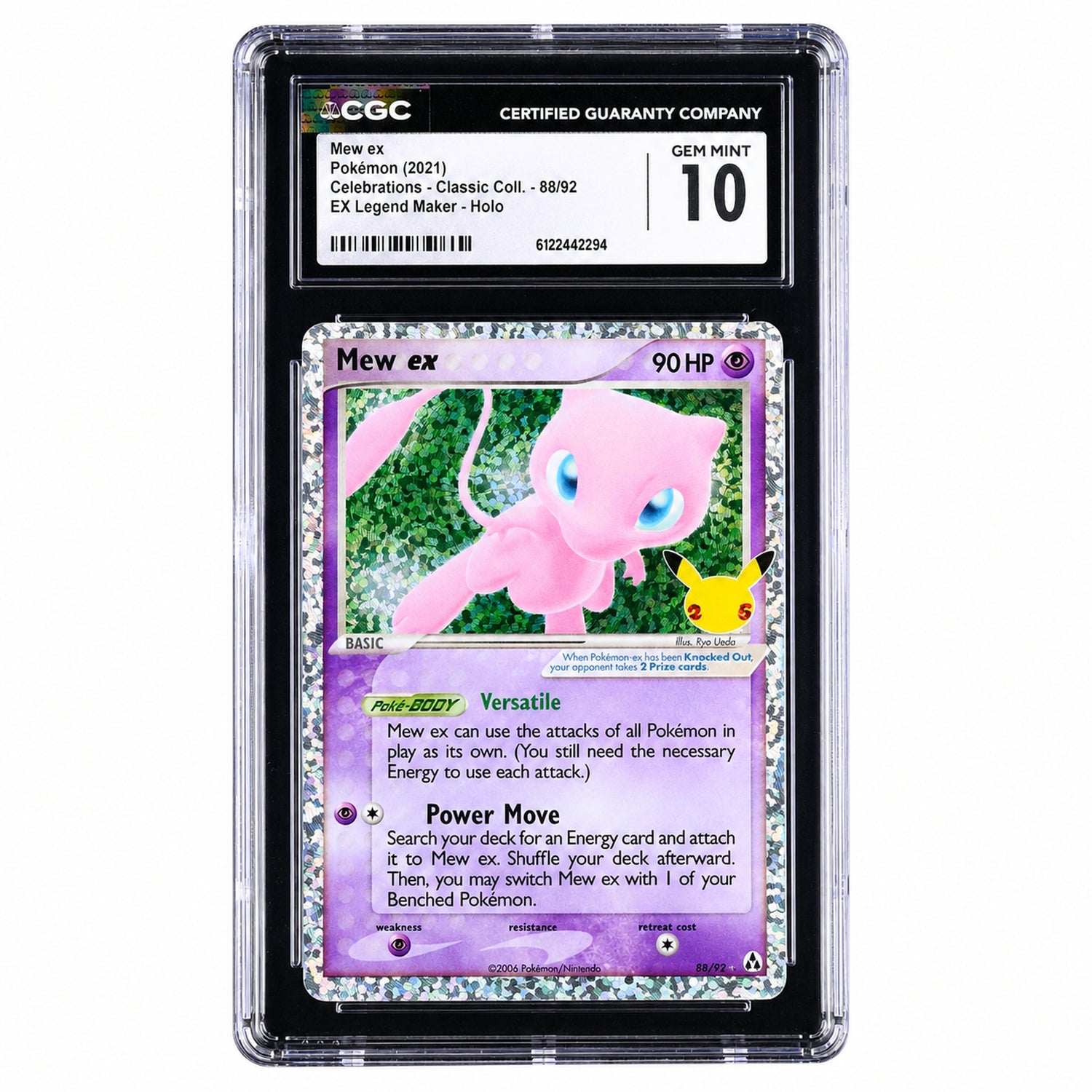 2021 Pokemon #88/92 Mew ex Celebrations - Classic Collection CGC 10