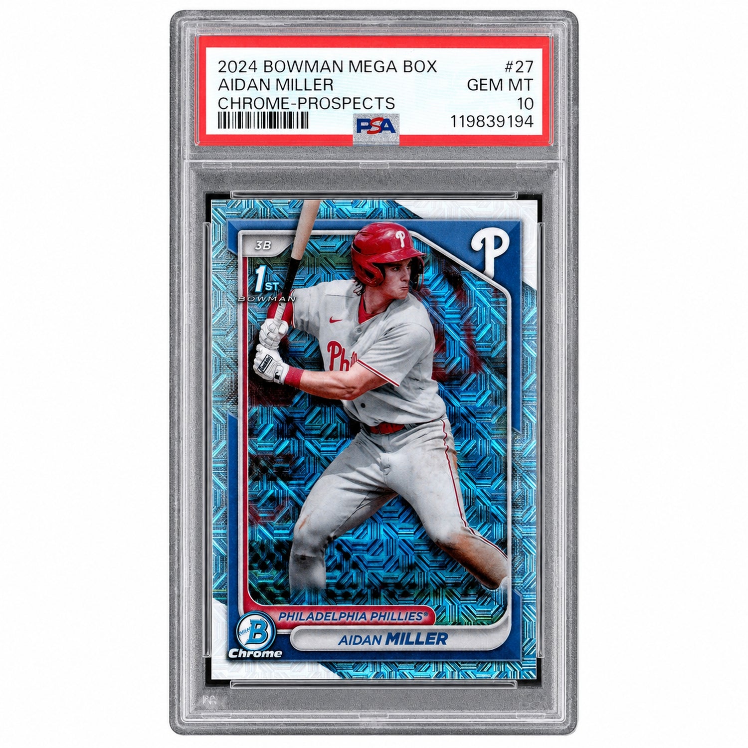 2024 Bowman Chrome Mega Box Prospect Aidan Miller #BCP-27 PSA 10