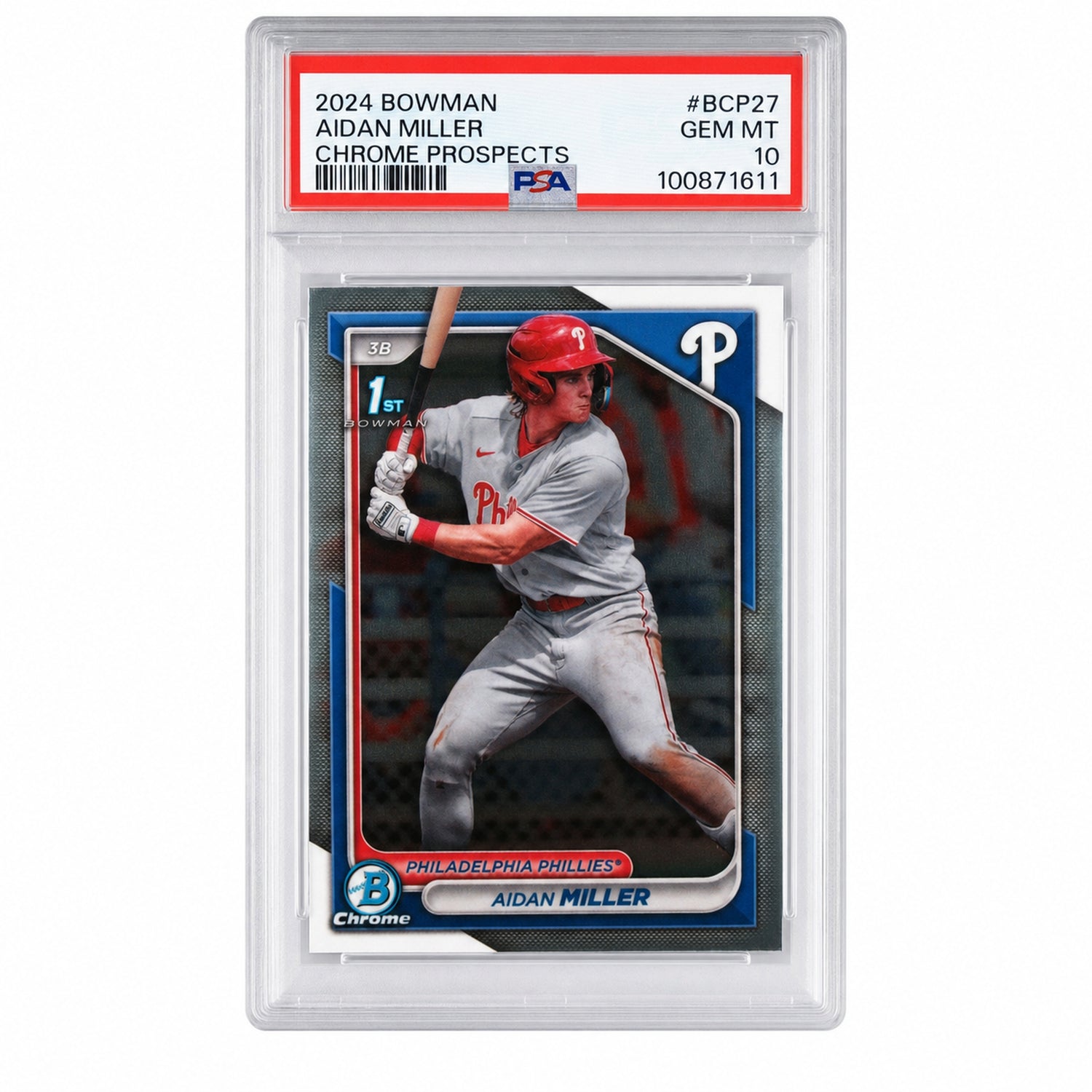 2024 Bowman Chrome Prospect Aidan Miller #BCP-27 PSA 10