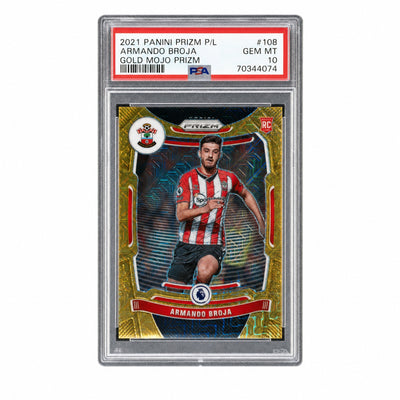 2021 Panini Prizm Armando Broja #108 Gold Mojo Prizm /10 PSA 10