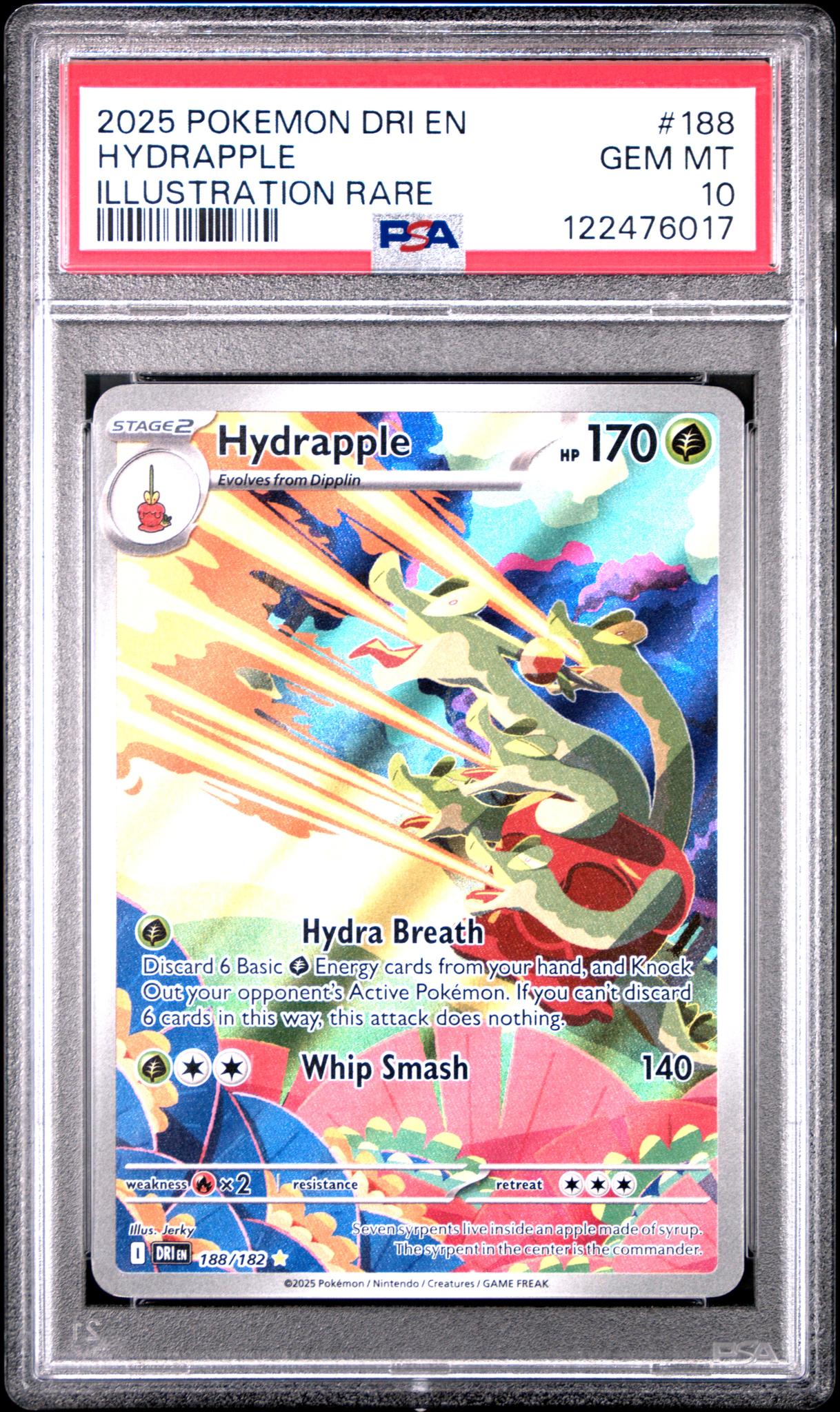 2025 Pokemon Scarlet and Violet Destined Rivals Illustration Rare Hydrapple #188 PSA 10