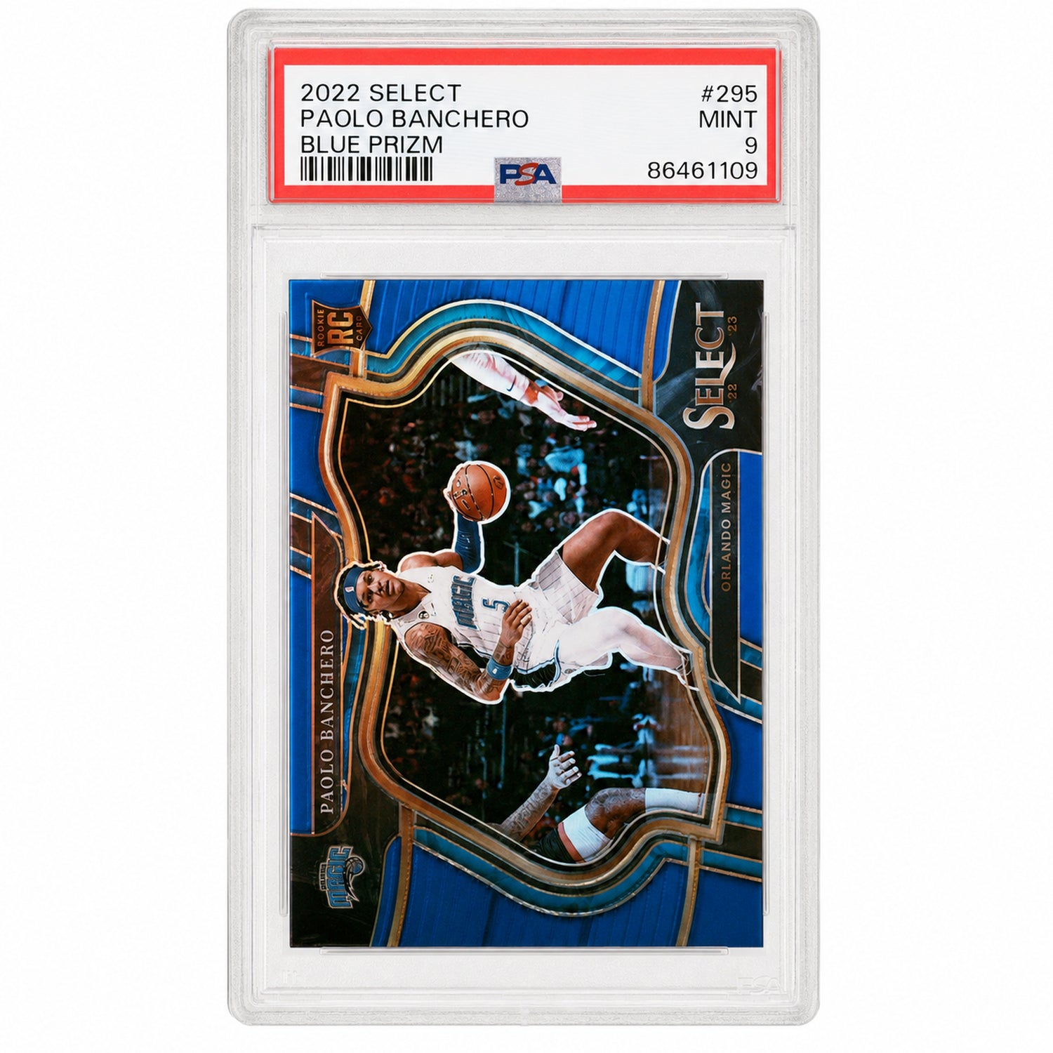2022 Panini Select Concourse Blue Prizm Paolo Banchero #295 PSA 9