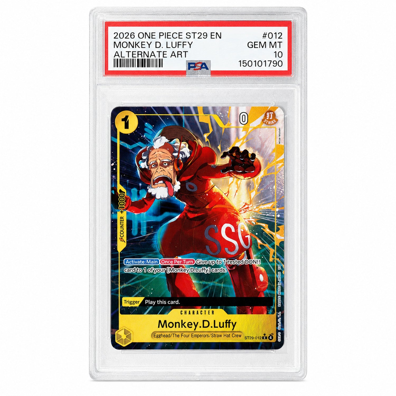 2026 One Piece Card Game Starter Deck 29 -Egghead- Monkey.D.Luffy Alt Art C #ST29012 PSA 10