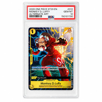 One Piece Card Game Monkey.D.Luffy #012 Alternate Art PSA 10