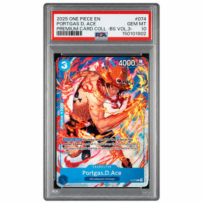 2025 One Piece Portgas D. Ace #074 Premium Card Collection-BS Vol.3 PSA 10