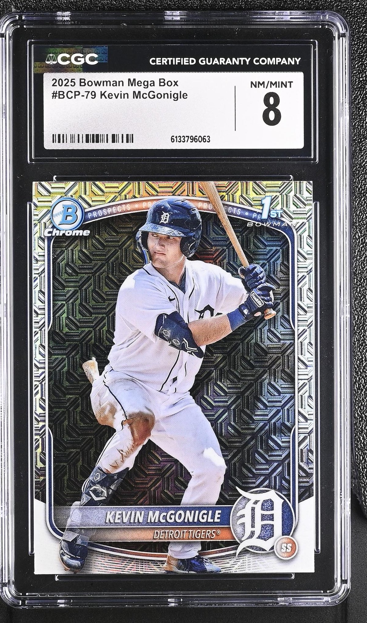 2025 Bowman #BCP-79 Kevin McGonigle Mega Box CGC 8