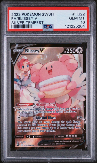 Pokémon SWSH Silver Tempest Blissey V #TG22 PSA 10