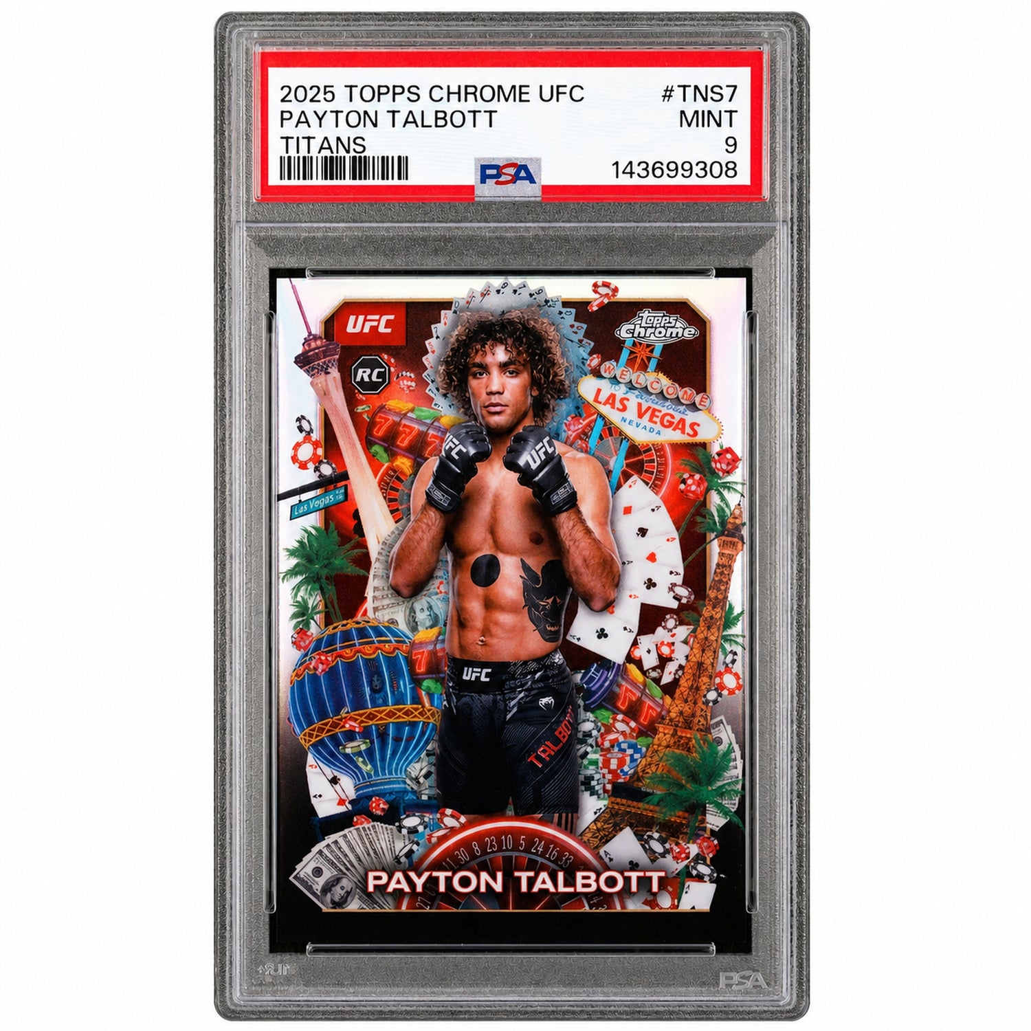 2025 Topps Chrome UFC Titans Payton Talbott #TNS7 PSA 9