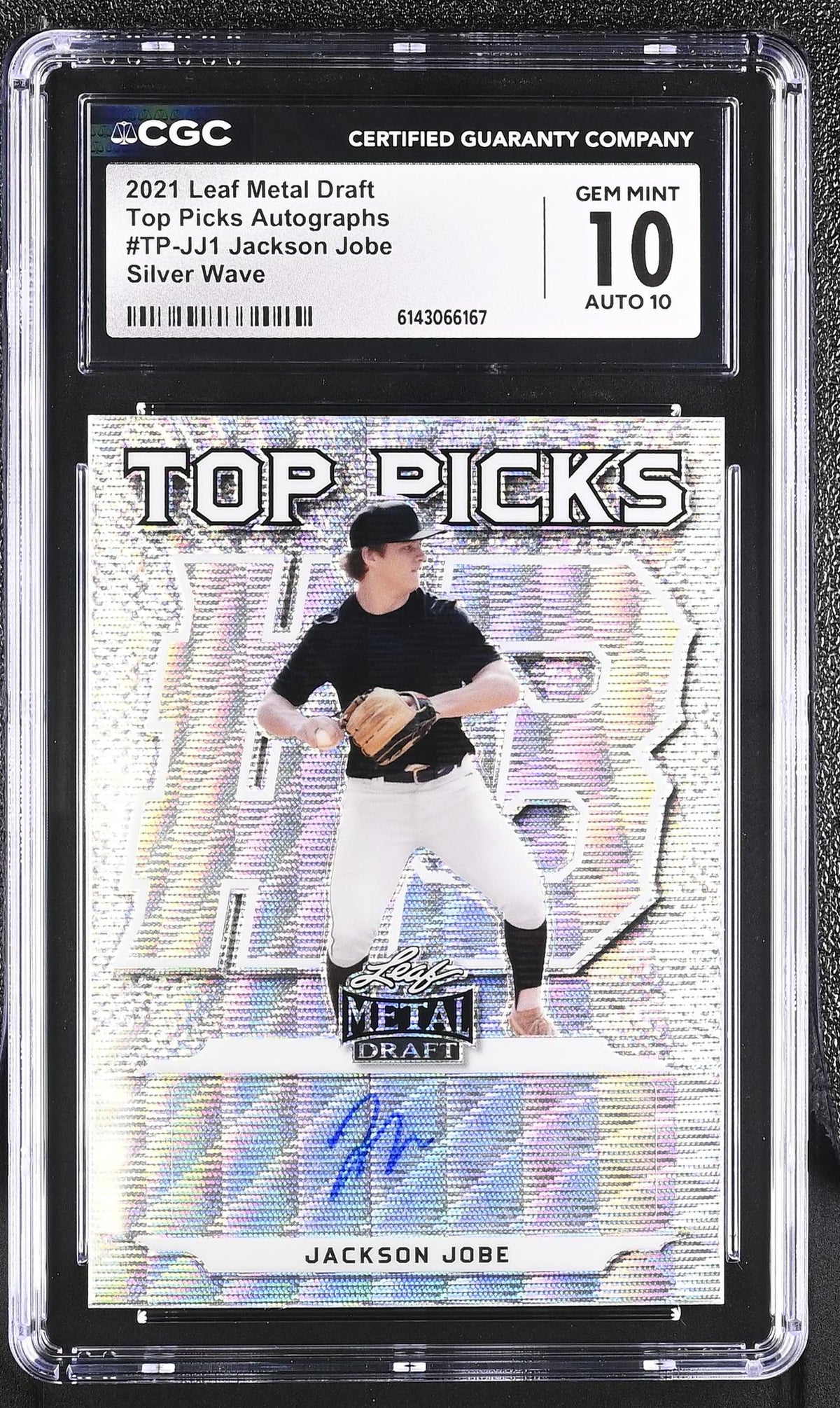 2021 Metal Draft #TP-JJ1 Jackson Jobe Top Picks CGC 10
