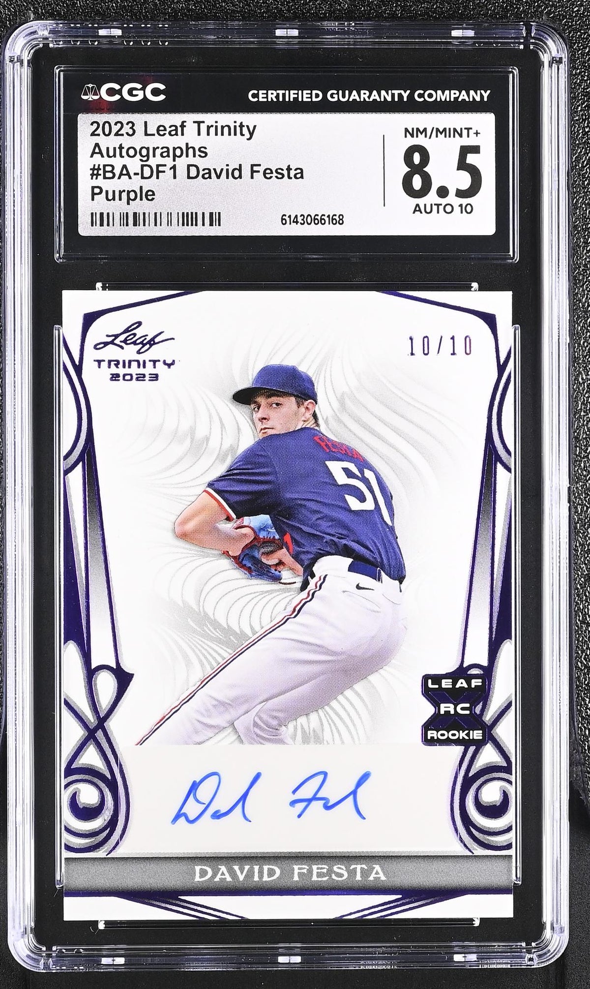 2023 Trinity #BA-DF1 David Festa Autographs 10/10 Auto CGC 8.5