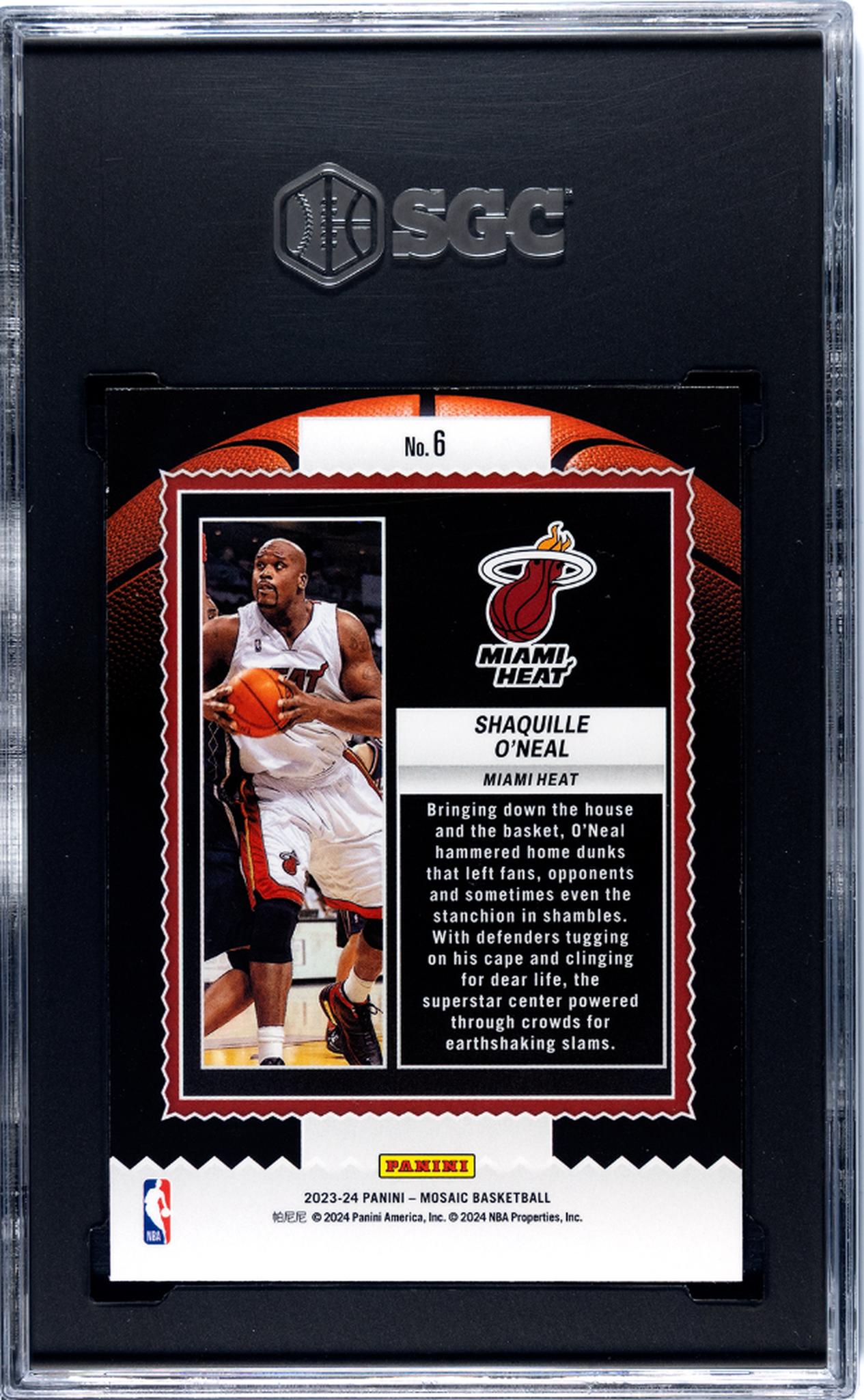 2023 Panini Mosaic Jam Masters Shaquille O'Neal #6 SGC 9.5