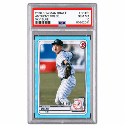 2020 Bowman Draft Anthony Volpe #BD178 Sky Blue /499 PSA 10
