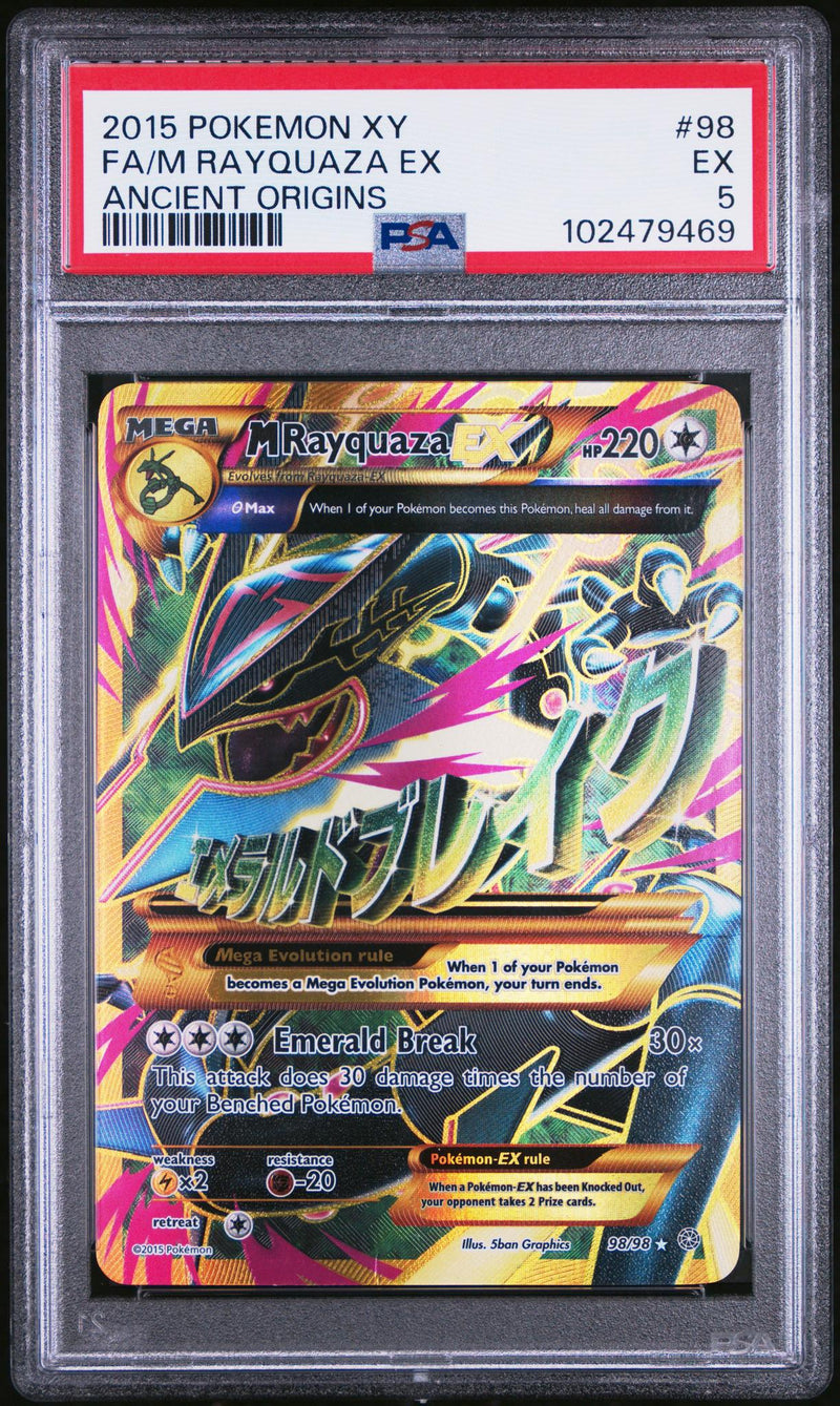 Pokémon Ancient Origins M Rayquaza EX #98 PSA 5