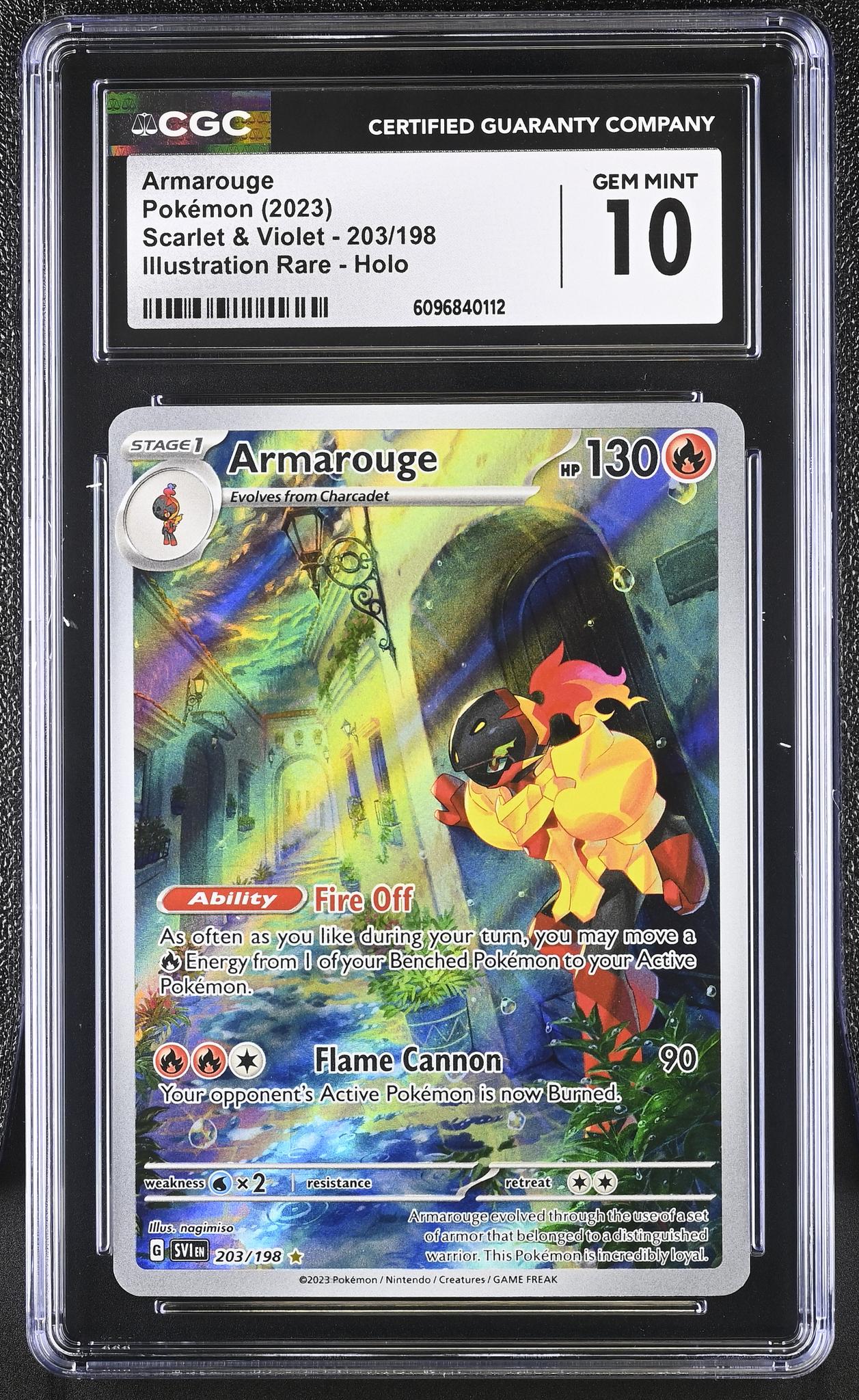 2023 Pokemon #203/198 Armarouge Scarlet & Violet CGC 10
