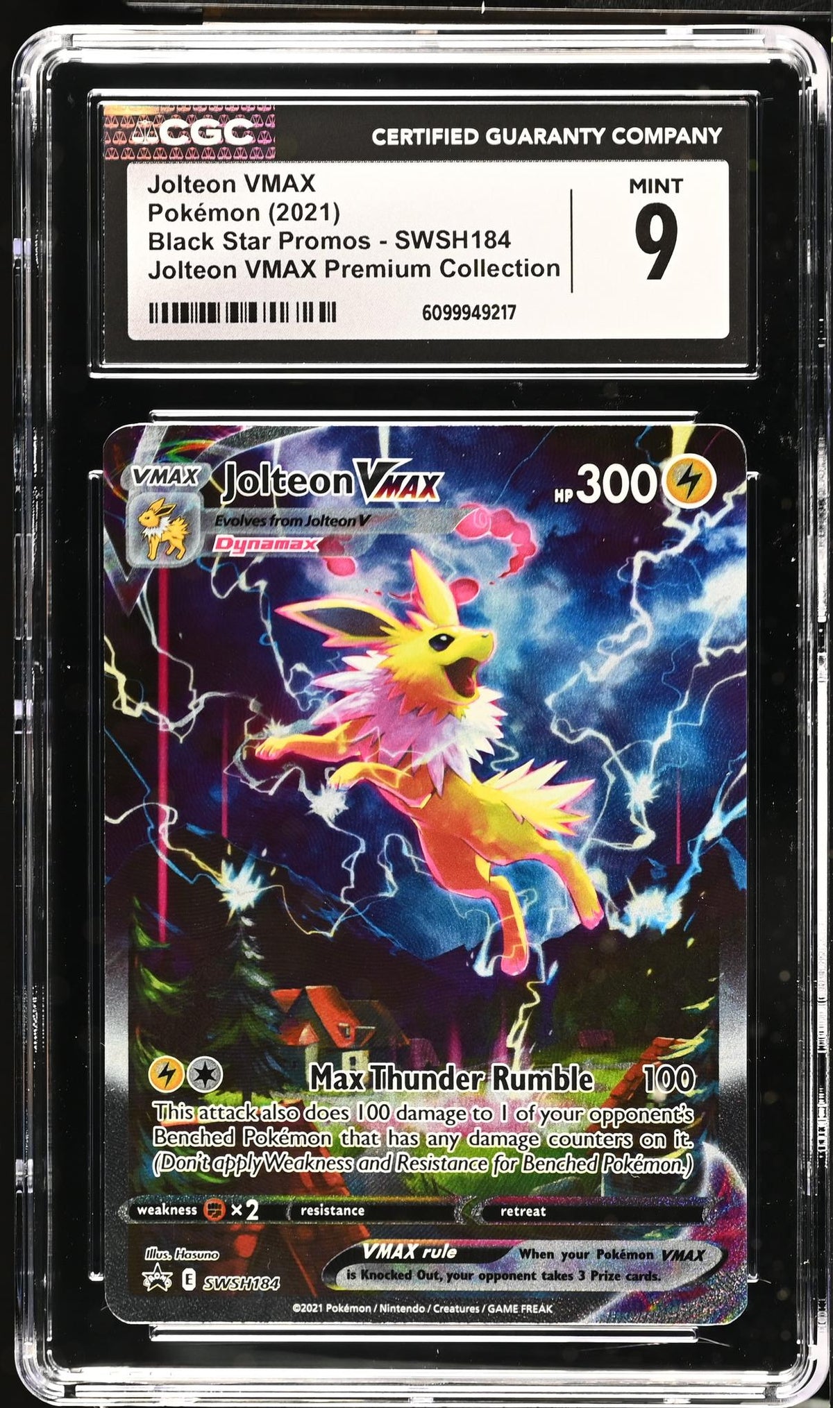 2021 Black Star Promos # Jolteon VMAX Jolteon VMAX Premium Collection CGC 9