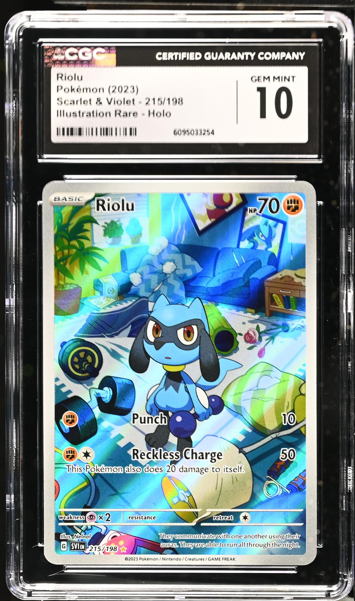 2023 Pokemon #215/198 Riolu Scarlet & Violet CGC 10