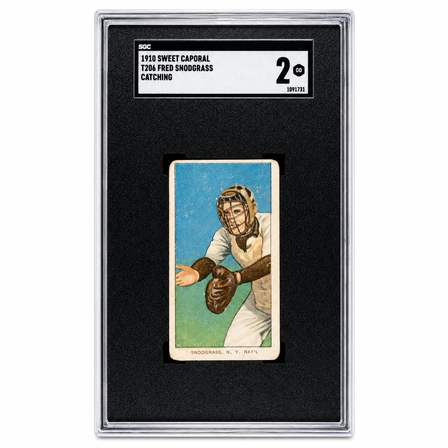 1910 Fred Snodgrass T206 SGC 2