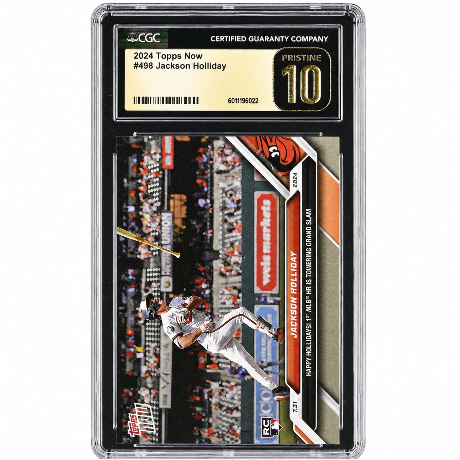 2024 Topps Now #498 Jackson Holliday CGC 10