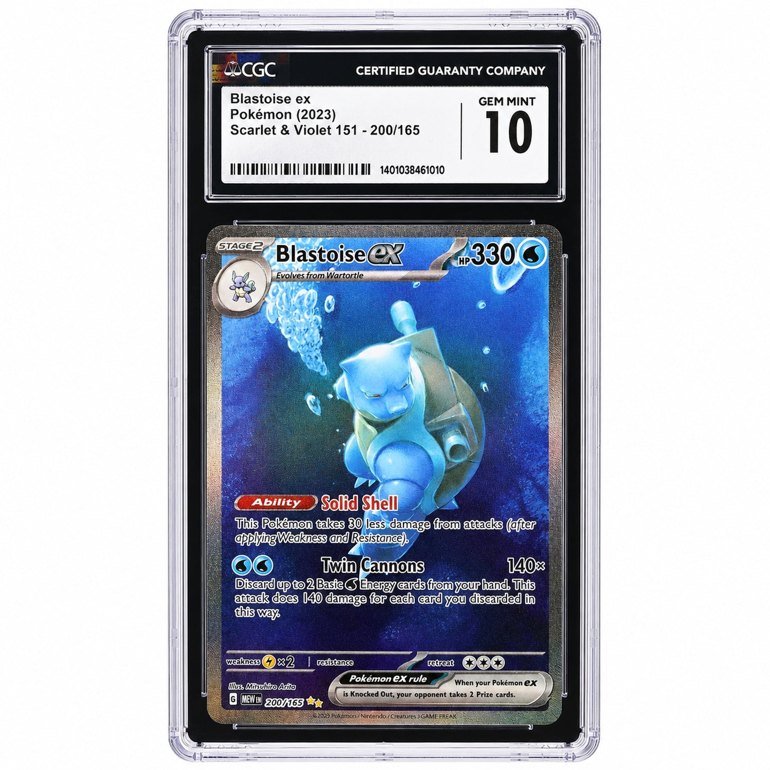 2023 Scarlet & Violet #200/165 Blastoise ex CGC 10