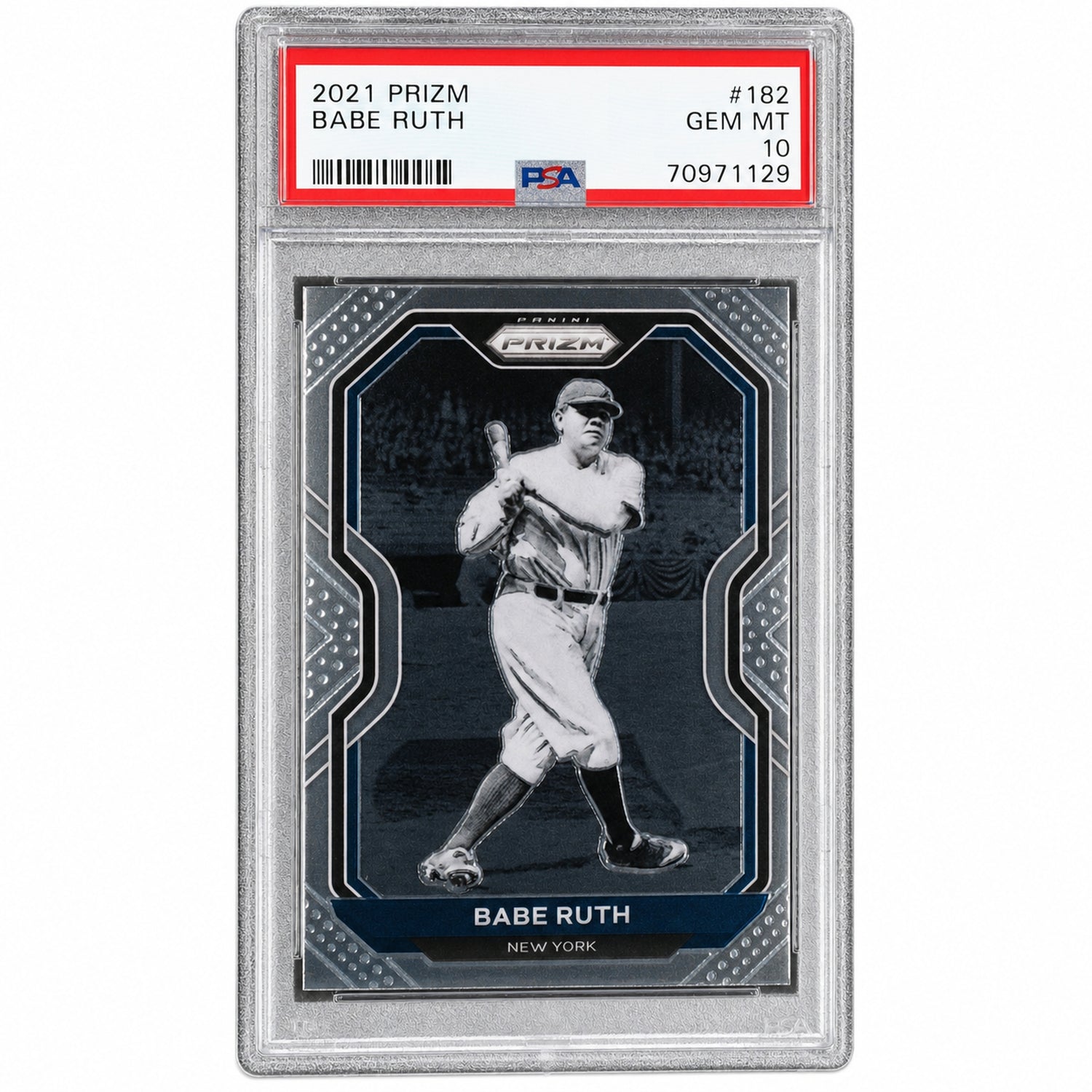 2021 Panini Prizm Babe Ruth #182 PSA 10