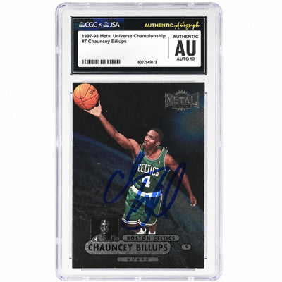 1997-98 Metal Universe Championship Chauncey Billups #7 Auto CGC x JSA AUTO 10