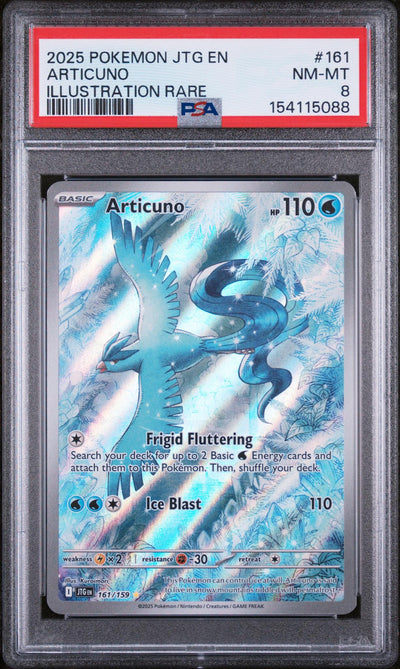 2025 Pokemon Scarlet and Violet Journey Together Illustration Rare Articuno #161 PSA 8