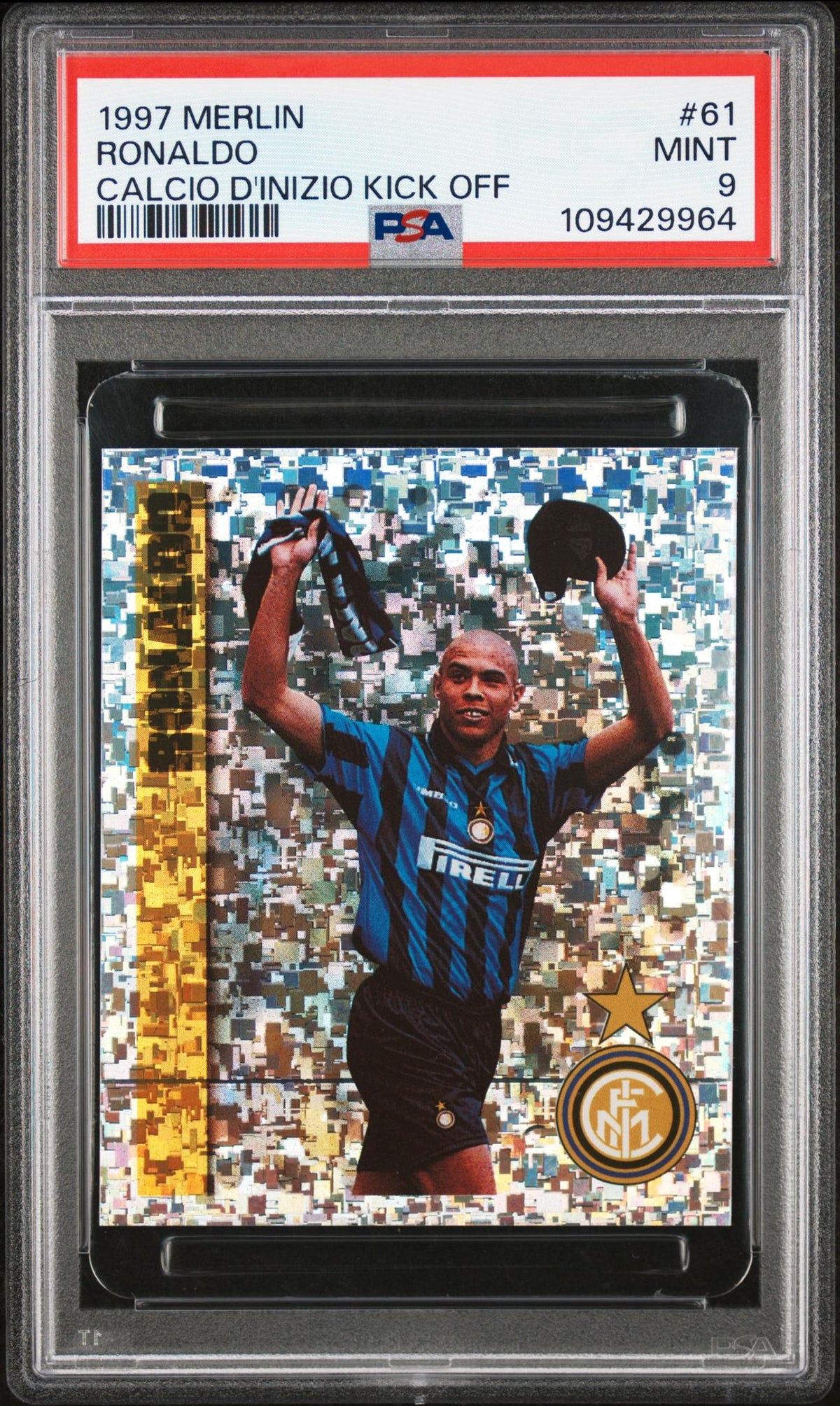 1997 Merlin Calcio D'Inizio Kick Off Ronaldo #61 PSA 9