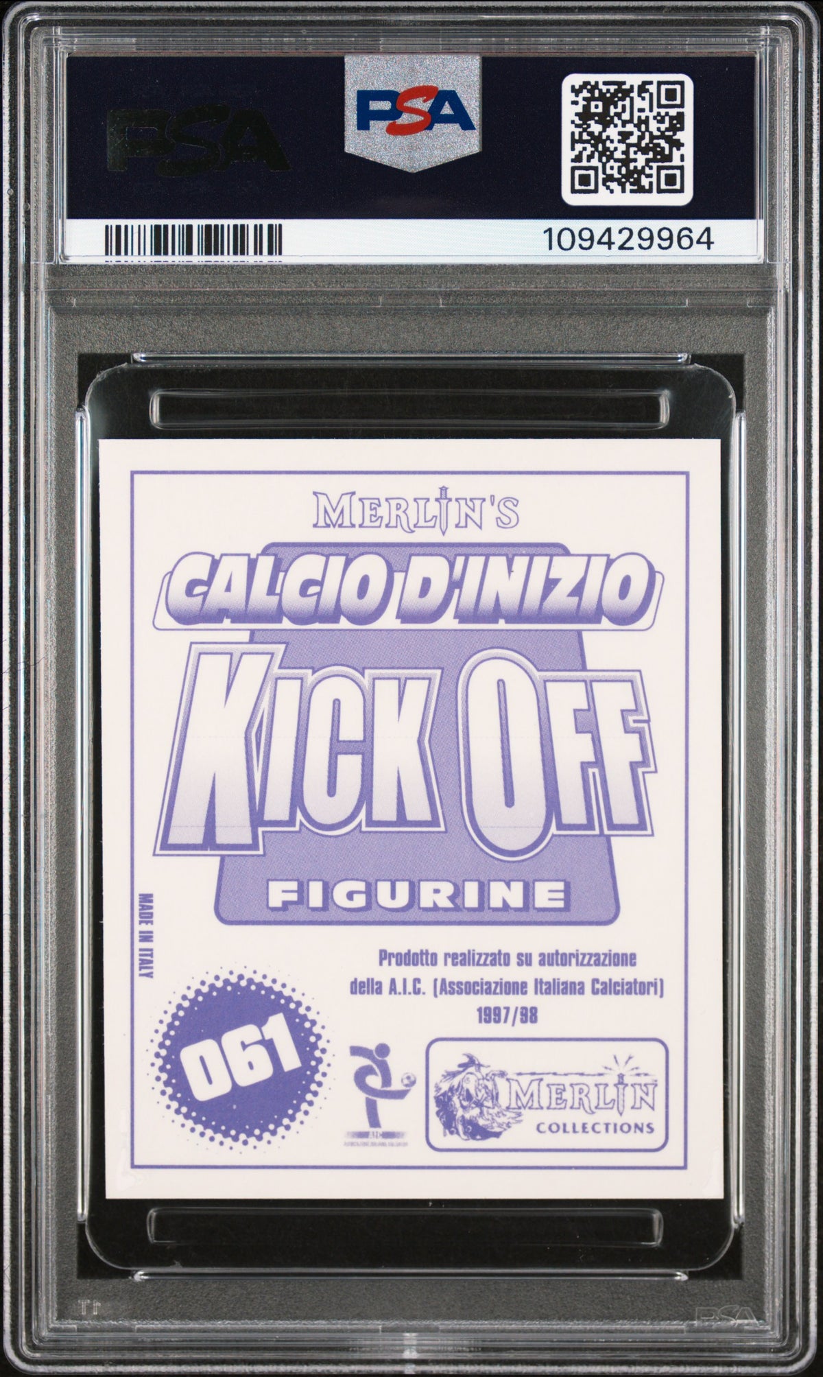 1997 Merlin Calcio D'Inizio Kick Off Ronaldo #61 PSA 9