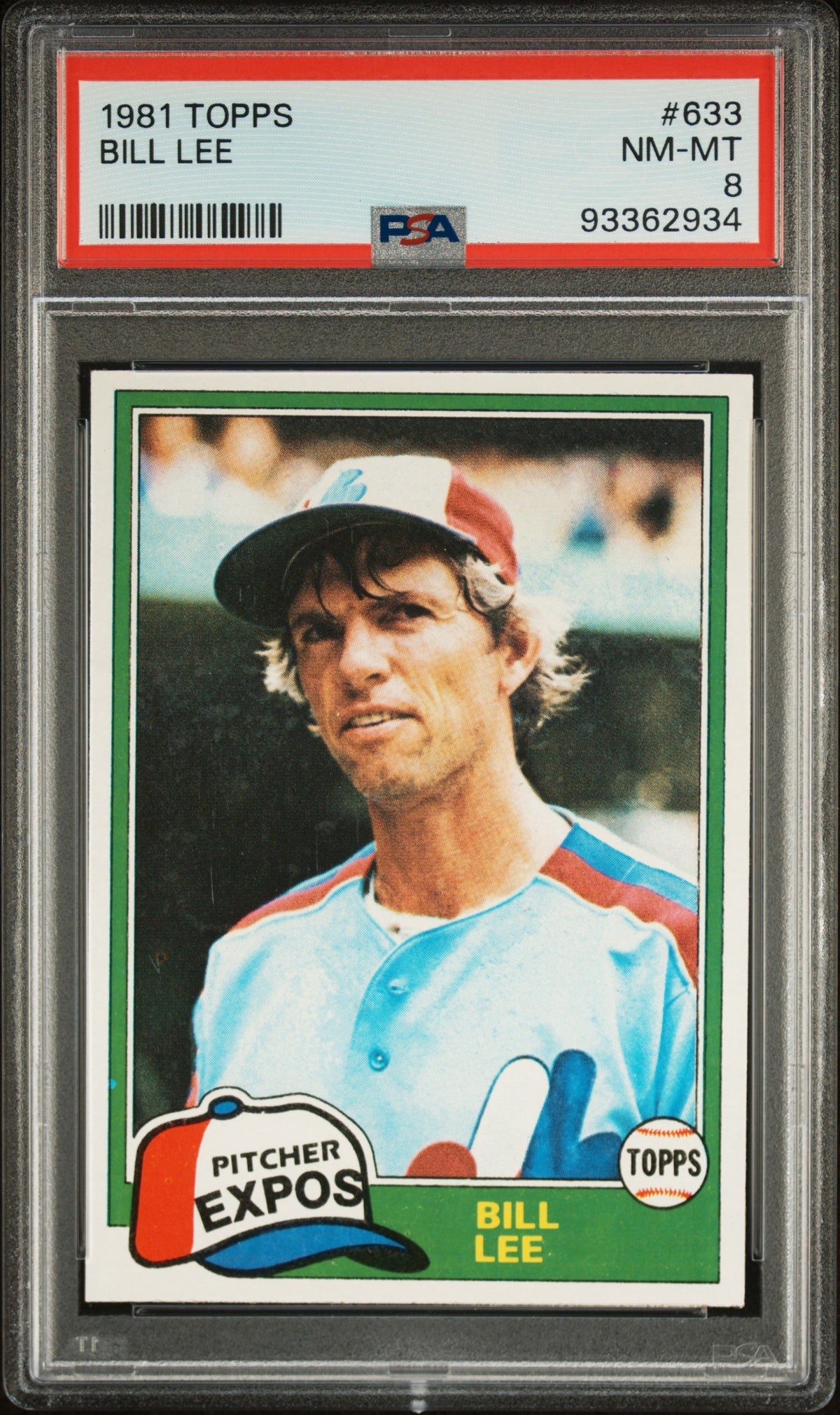 1981 Topps Bill Lee #633 PSA 8