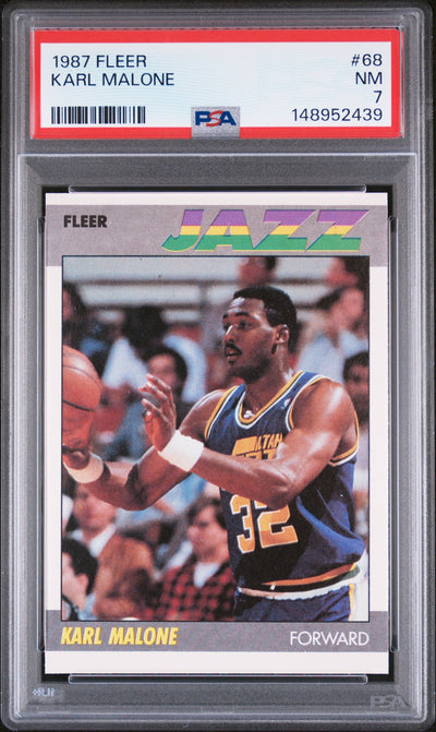 1987 Fleer Karl Malone #68 PSA 7