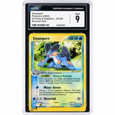 Pokémon EX Ruby & Sapphire Swampert #23/109 Reverse Holo CGC 9
