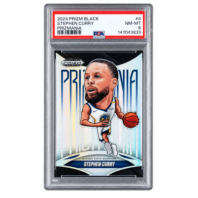 2024-25 Panini Prizm Black Stephen Curry Prizmania #4 PSA 8