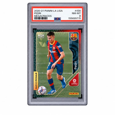 2020-21 Panini Megacracks Pedri #430 PSA 8