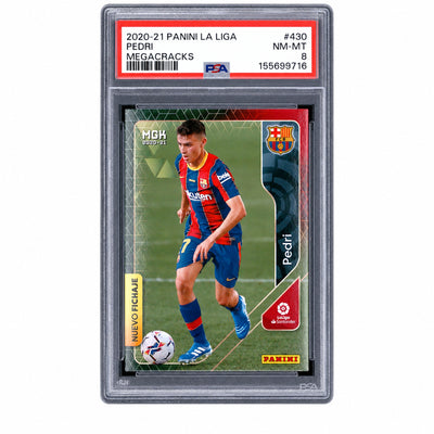 2020-21 Panini Megacracks Pedri #430 PSA 8