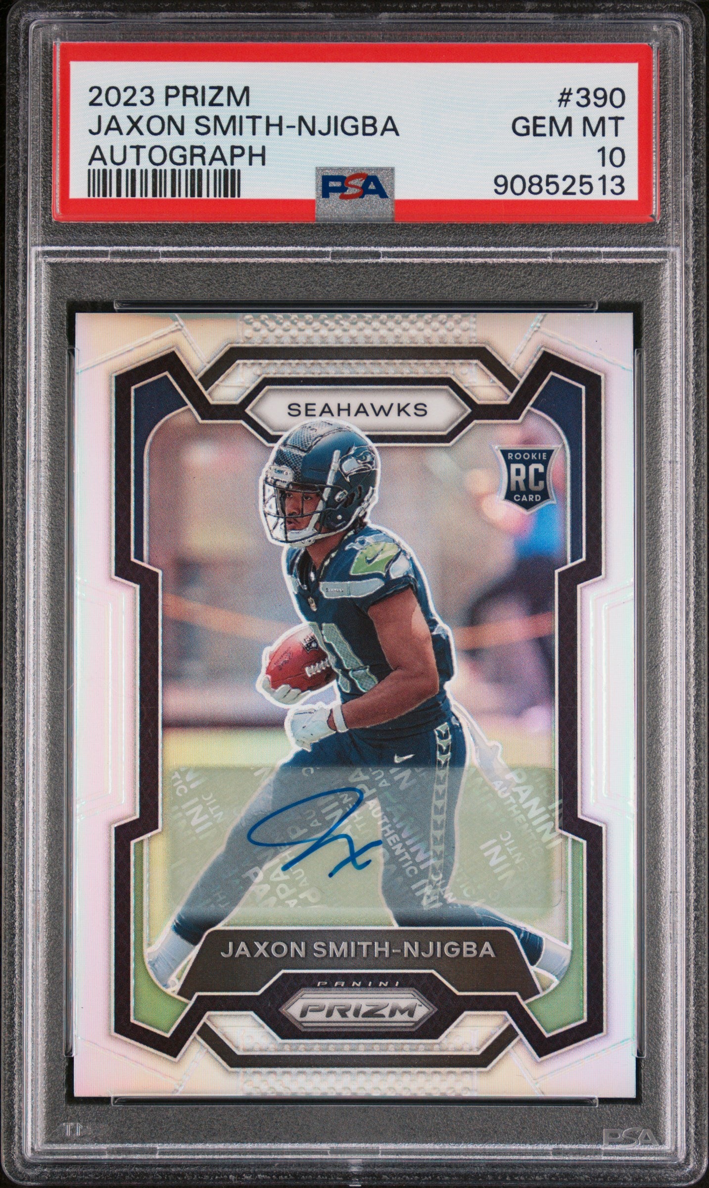 2023 Panini Prizm Rookie Autograph Jaxon Smith-Njigba #390 PSA 10