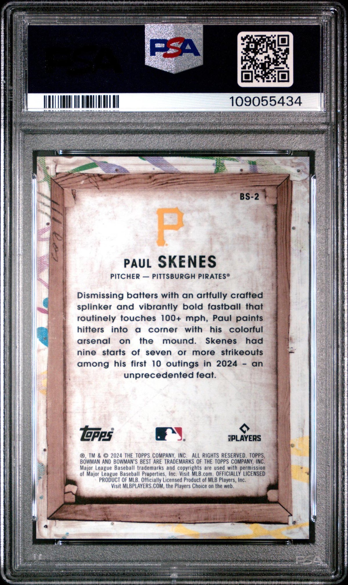 2024 Bowman's Best Bowman Showpieces Paul Skenes #BS2 PSA 10