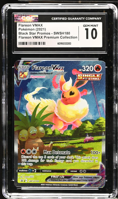 Pokémon Black Star Promos Flareon VMAX SWSH180 CGC 10