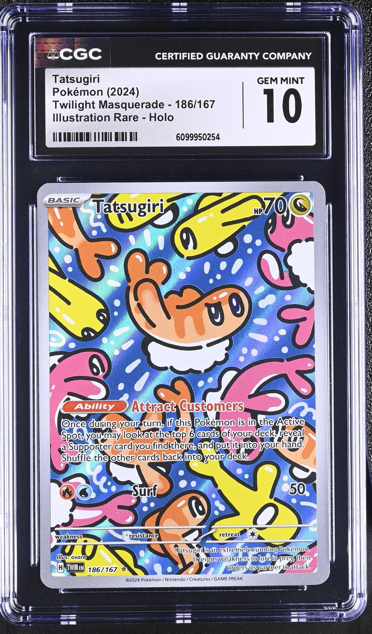2024 #186/167 Tatsugiri Twilight Masquerade CGC 10