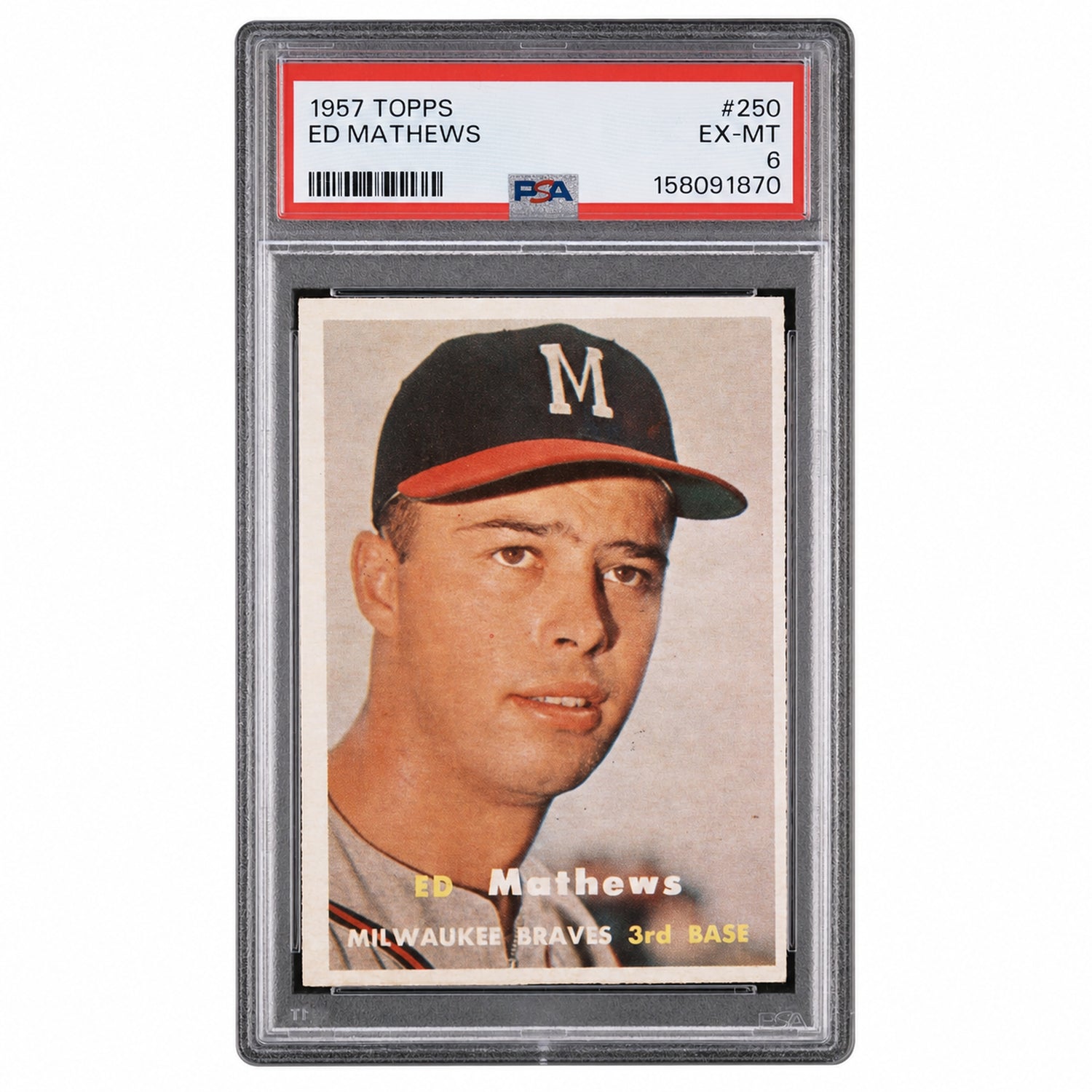1957 Topps Eddie Mathews #250 PSA 6