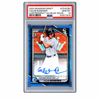2024 Bowman Draft Caleb Bonemer #CPA-CBO 1st Bowman Blue Wave Refractor Auto /150 PSA 10