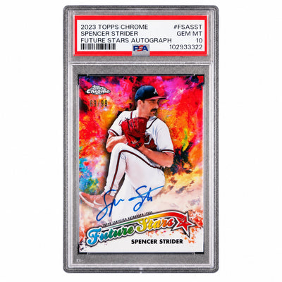 2023 Topps Chrome Spencer Strider Future Stars Auto #FSA-SST /99 PSA 10