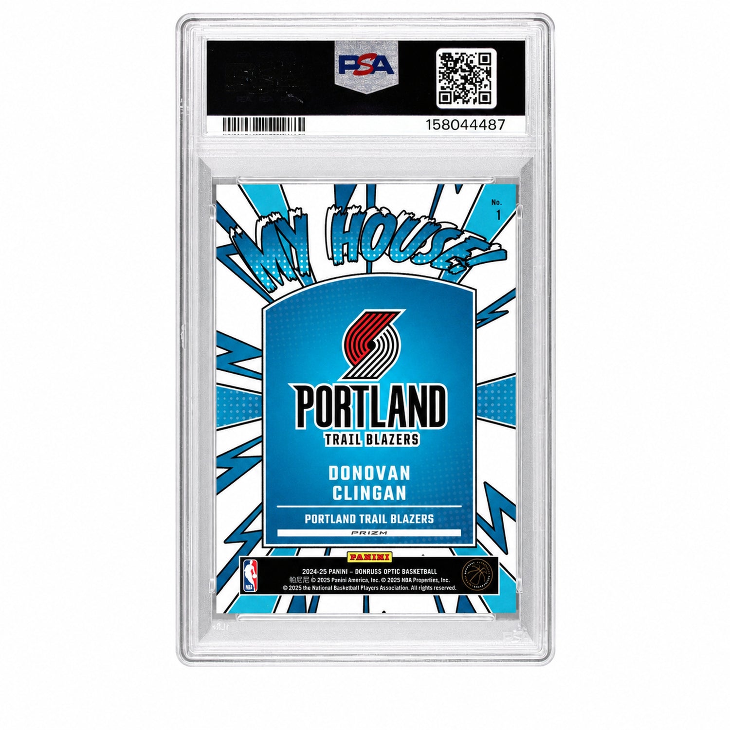 2024 Panini Donruss Optic My House Purple Donovan Clingan #1 PSA 10