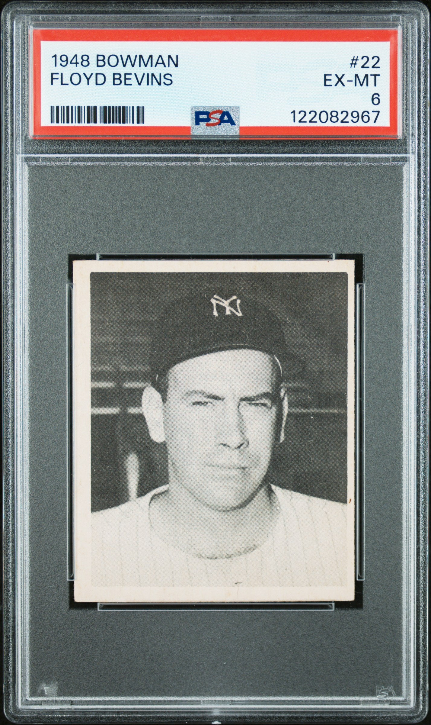1948 Bowman Bill Bevens #22 PSA 6