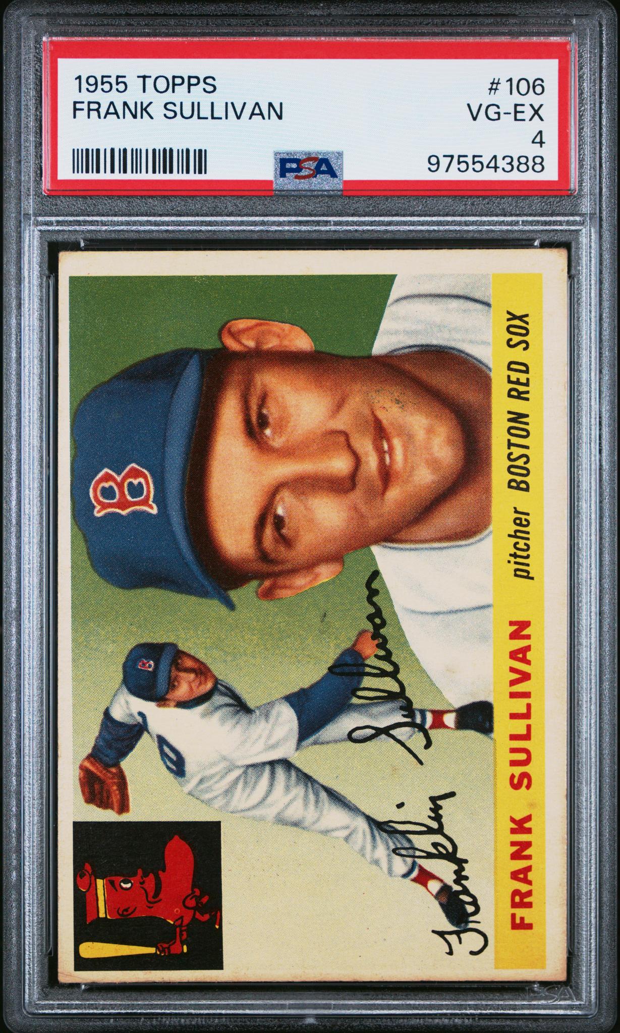 1955 Topps Frank Sullivan #106 PSA 4