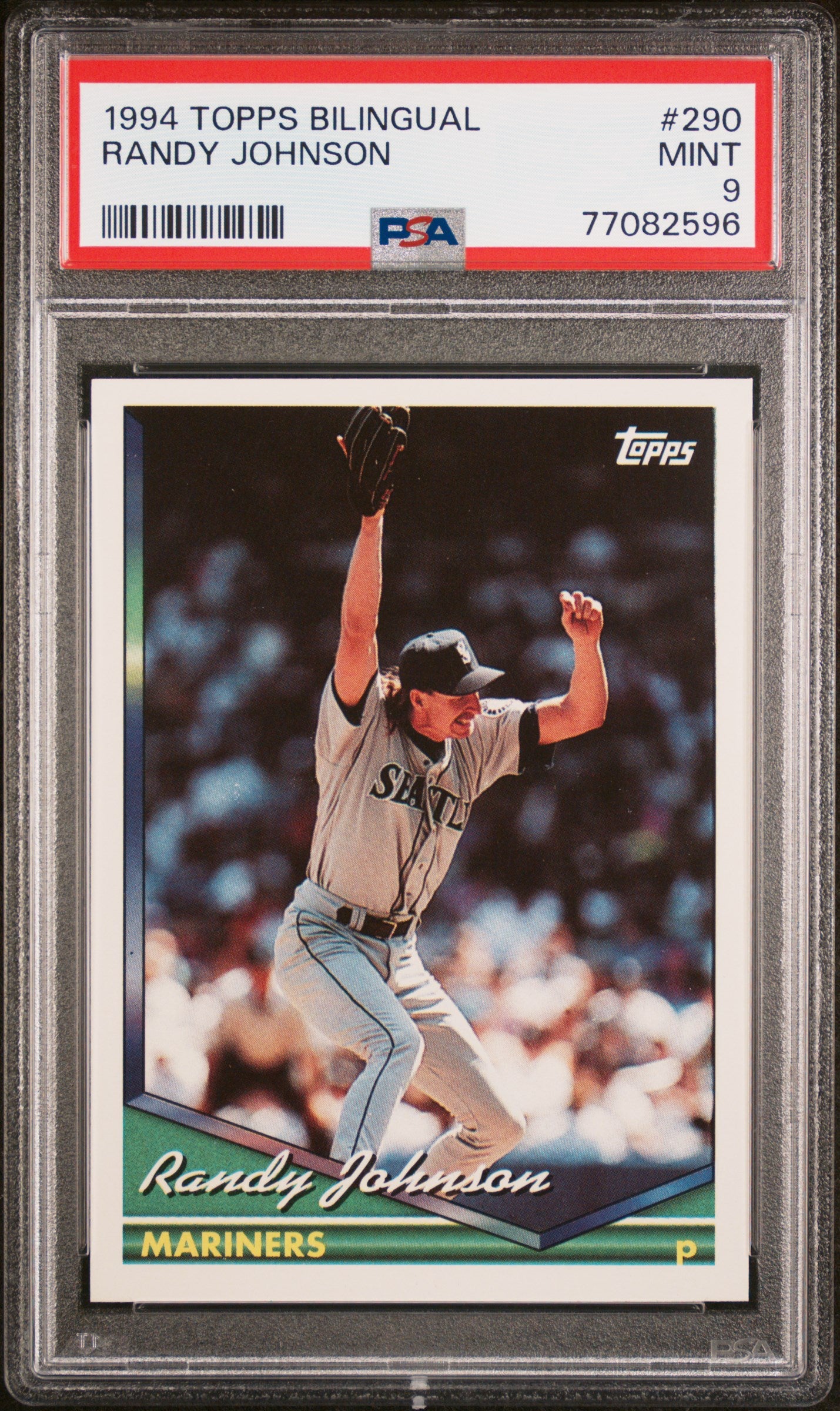 1994 Topps Bilingual Randy Johnson #290 PSA 9